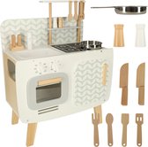 Lulilo vintage retro speelkeuken met accessoires - Speelgoed keuken met kookplaat, wasbak en oven - 58 x 72,7 x 29,2 cm