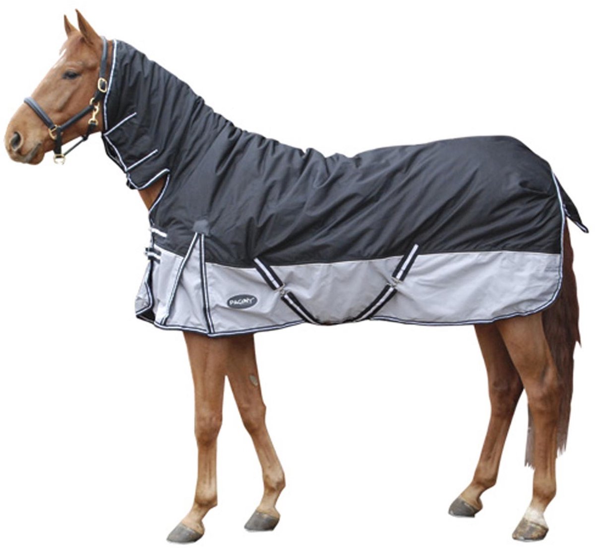 Pagony Tiger 200 Full Neck - Paardendeken - Maat: 215 - Zwart - Nylon