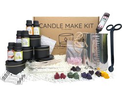 9 Kaarsblikken Inclusief KEARLGMBH DIY Kaarsen Maken Kit - Met 9 Kaarsblikken, 6 Geuroliën, Bijenwas, Kleurstof Zelf Kaarsen Maken