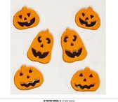 Fiestas Guirca - Raamdecoratie Gel Pompoen (20x20cm) - Halloween - Halloween Decoratie - Halloween Versiering