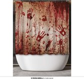 Fiestas Guirca - Douchegordijn Blood ( 180 x 200 cm) - Halloween - Halloween Decoratie - Halloween Versiering