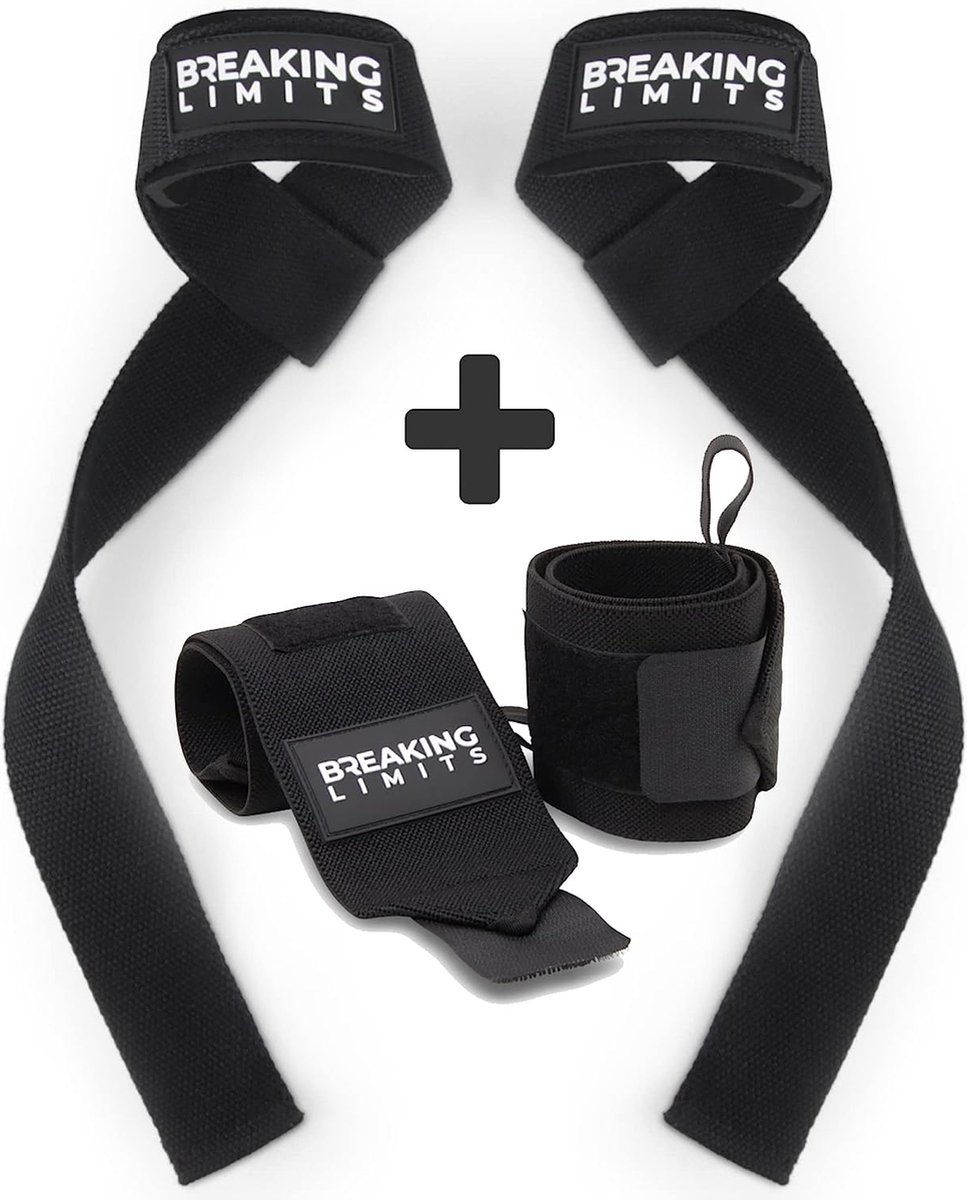 lifting straps & polsbandages voor krachttraining met gewichtheffen - bodybuilding fitness powerlifting met lifting straps & polsbandages