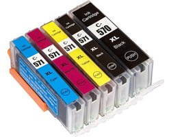 Inktkenners Inktcartridge Geschikt voor Canon 570/571 XL - Multipack 5 stuks