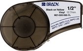 Brady 142799, Zwart, Geel, Zelfklevend printerlabel, Acryl, Vinyl, Thermo transfer, Permanent, Mat