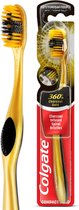 Colgate Charcoal Gold 360° Tandenborstel Soft - Beschadigt Tandvlees Niet - Reinigt Dieper en Effectiever - 1 Stuk