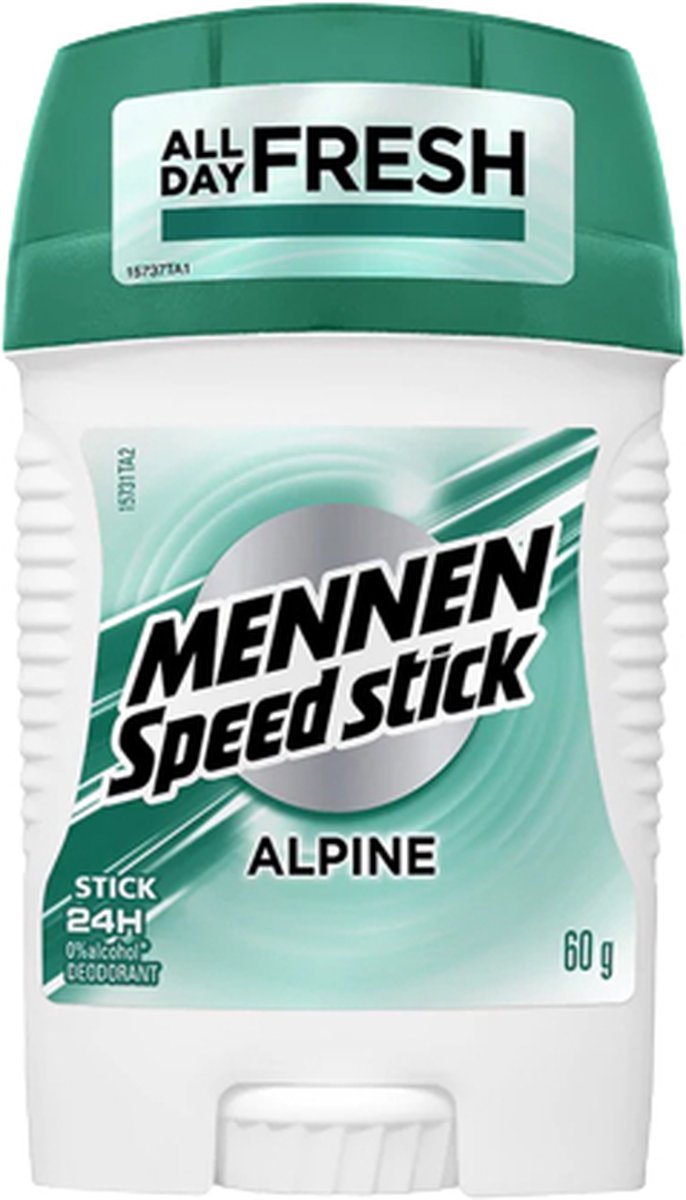 Mennen Speed Stick Alpine Deodorant Man - Stick - Deodorant met Natuurlijke Frisse Geur uit de Bergen - 60 g