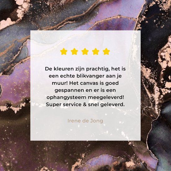 Toile Peinture Marbre - Goud - Rose - 140x90 cm - Décoration murale