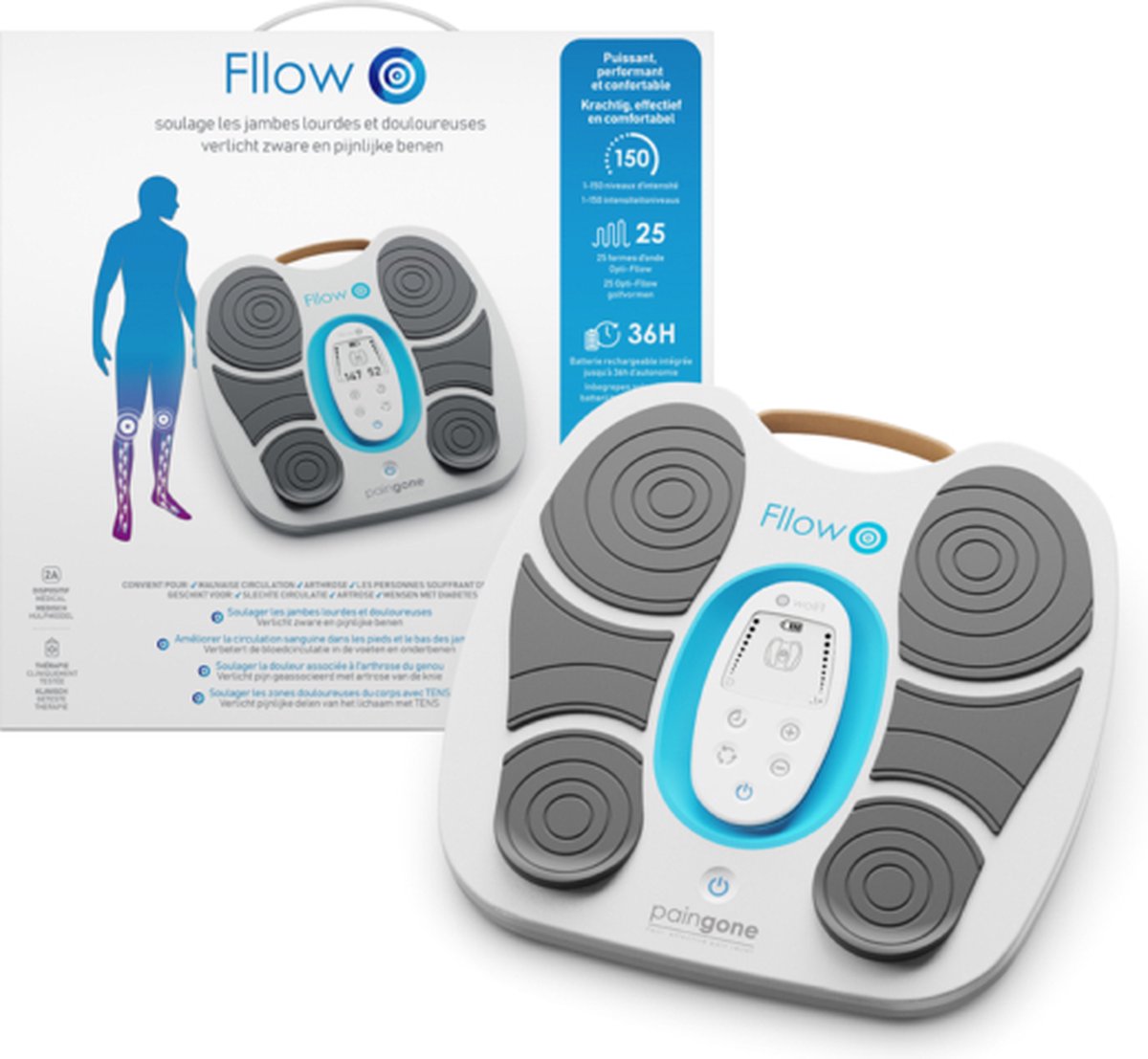 Bloedsomloop stimulator PAINGONE Wit/Blauw