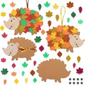 12 stuks egel-knutselsets voor kinderen, egelmix & match decoratieve hangers, creatieve kunst en knutselbenodigdheden om te knutselen en te decoreren, ideale hangende decoratie in de herfst,