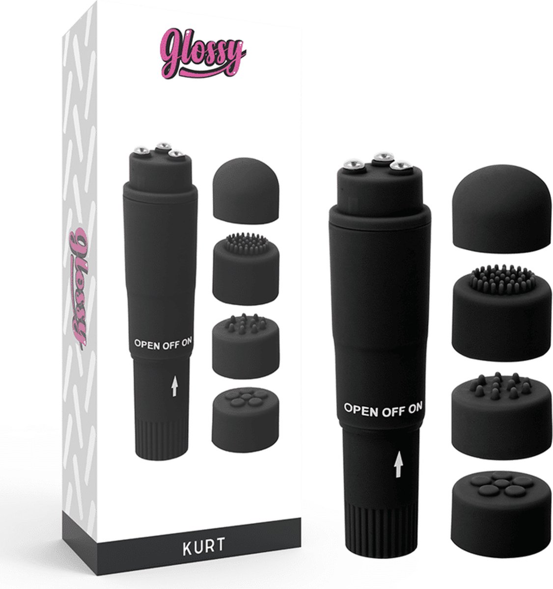 GLOSSY | Glossy Kurt Pocket Massager Black