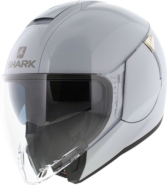 Shark Citycruiser Dual Blank Wit Zilver Glanzend W01 Jethelm - Maat XS - Helm