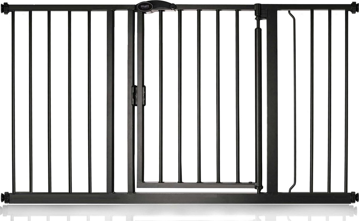 Bettacare Auto-Close Klemhek, Hondenhekje, 132.6cm - 139.6cm, Zwart