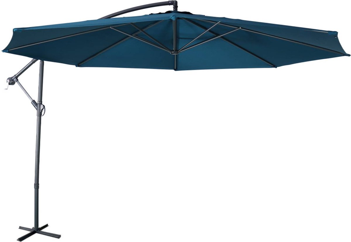 Bol.com sweeek - Zweefparasol rond hardelot diameter 350cm excentrisch 8 baleinen aanbieding