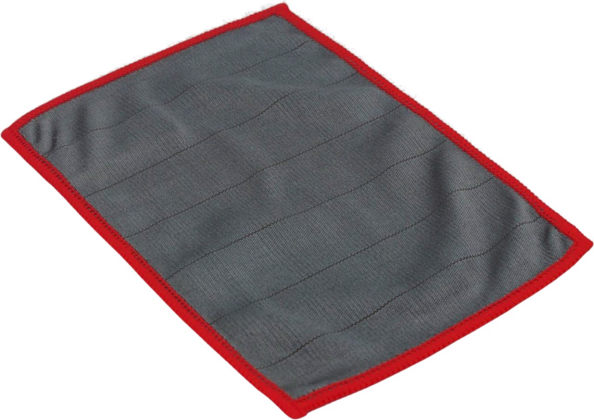 Goedkoopste Microvezeldoek Carbon 15 X 20 CM 5 stuks grijs met rode rand