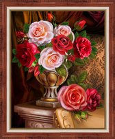Dimaond Painting Noble Roses 30x40 cm Vierkante Steentjes