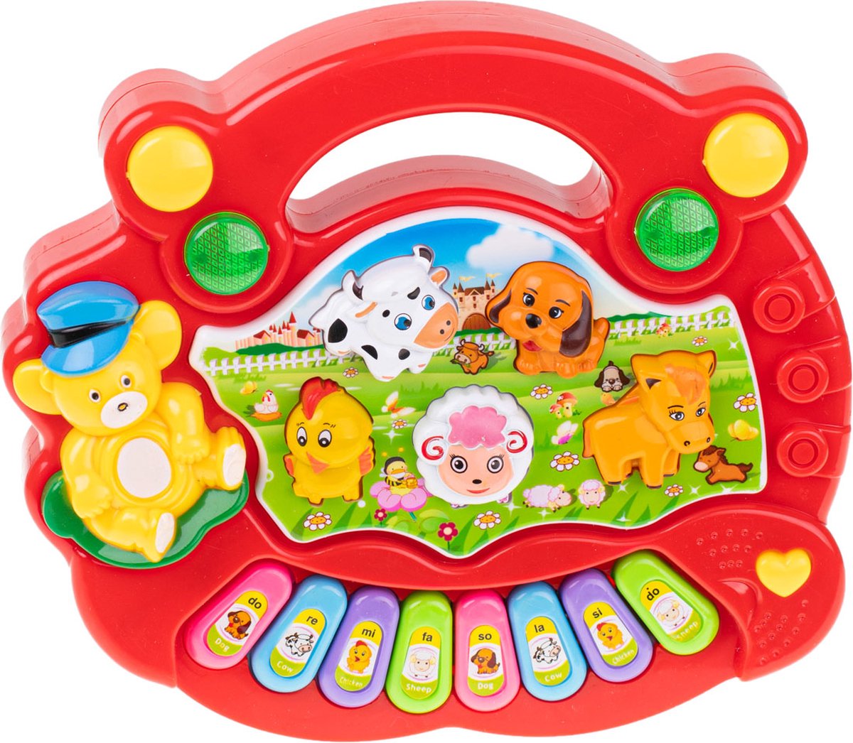 Hape Clavier de piano lumineux rouge