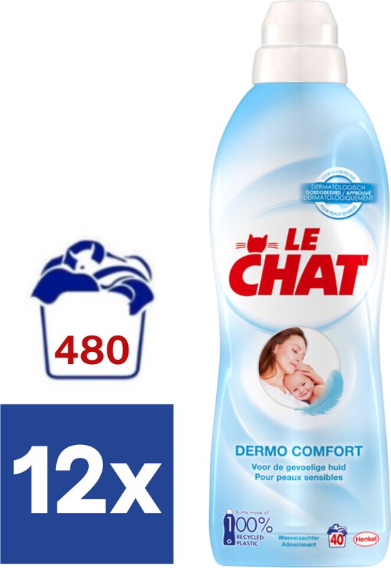 Le Chat - Dermo Comfort - Adoucissant - Lessive liquide - Pack économique -  12 x 36... | bol