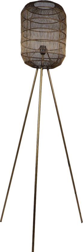 Vloerlamp van Metaal - Vloerlampen - Vloerlampen Woonkamer - Vloerlamp Industrieel - Staande Lamp - Goud - 158 cm