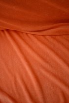 See You At Six Spons zacht uni Persimmon oranje 1 meter - modestoffen voor naaien - stoffen