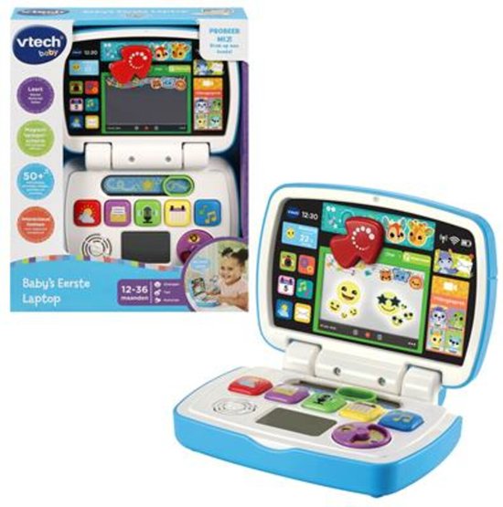VTech Dierenvriendjes Eerste Laptop - Educatief Speelgoed - Cijfers en Dieren - Van 1 tot 3 Jaar