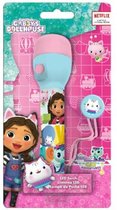 Bol.com Gabby`s Dollhouse LED Zaklamp - Gabby`s Poppenhuis - 16 CM - Blauw / Roze aanbieding