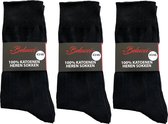 Sokken heren 100% katoenen sokken set van 9 paar zwart maat 43/46