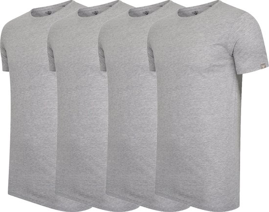 Cappuccino Italia - Tee SS 4-Pack T-shirts pour hommes - Grijs - Taille S