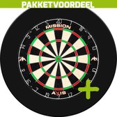 Mission Axis Dartbord + Rubberen Surround Zwart