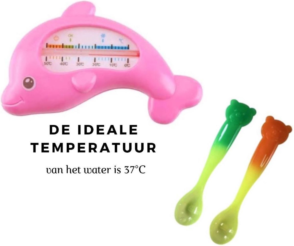 Baby bad thermometer (warmtegevoelig babyvoedingslepel cadeau) - Badthermometer - water temperatuur meter - thermometer voor in bad