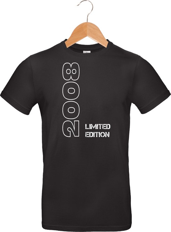 Limited Edition 2008 - T-shirt - 100% katoen - leeftijd - geboortejaar - verjaardag en feest - cadeau - kado - unisex - zwart - maat M