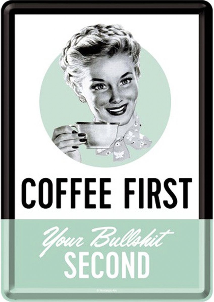 Happy Best Day Ever Metalen Postcard 10  x 14 cm.