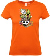 Dames T-shirt Oogie Boogie Loops | Halloween Kostuum Volwassenen | Halloween | Foute Party | Oranje dames | maat M