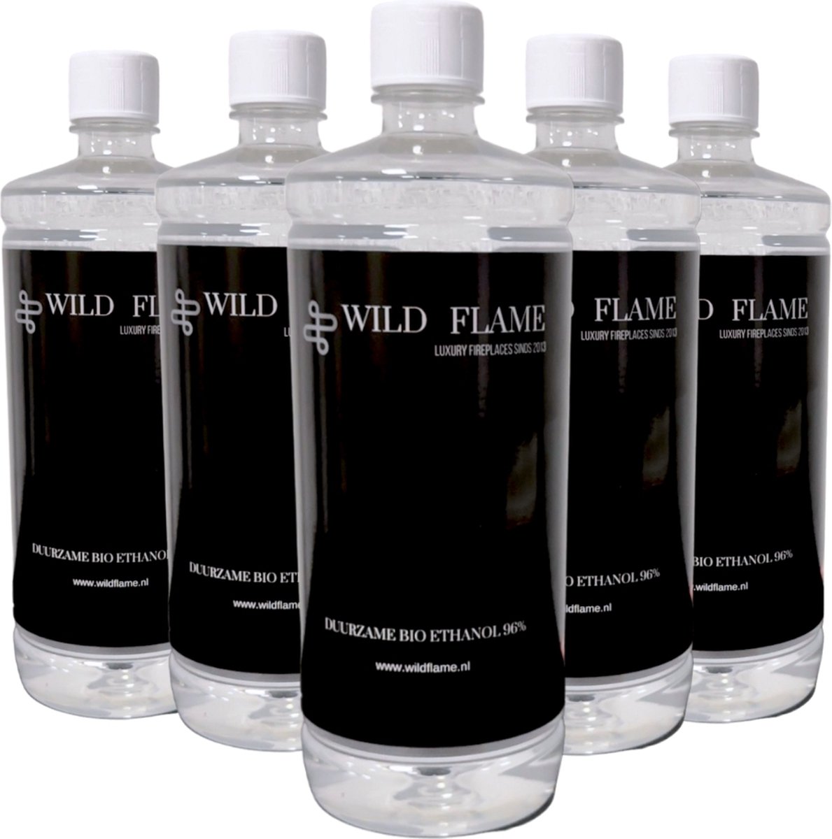 Bioethanolhaarden.com - Wild Flame Duurzame Bio Ethanol 96% 5 Liter - 100% Biologisch en 100% Schoon