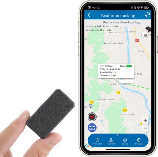 Mini Tracker GPS Aimant APP sans Abonnement Petit Traceur GPS