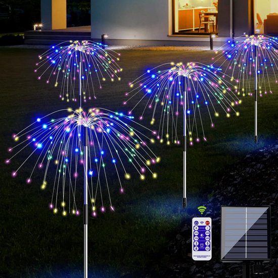 Lampe Solaire de Jardin Feu d'Artifice