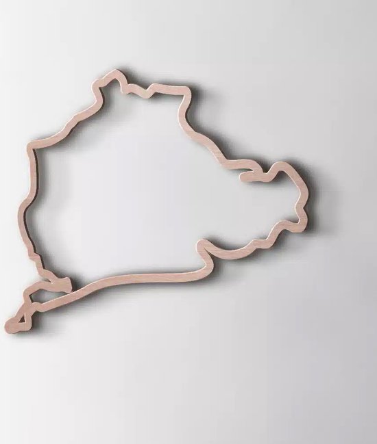 F1 Houten Circuit Nürburgring Duitsland - Houten Berkenmultiplex Wanddecoratie - 60 cm breed