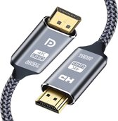 Câble AdroitGoods DisplayPort vers HDMI - 4K 60Hz Ultra HD 4K - 200cm - Câble Displayport