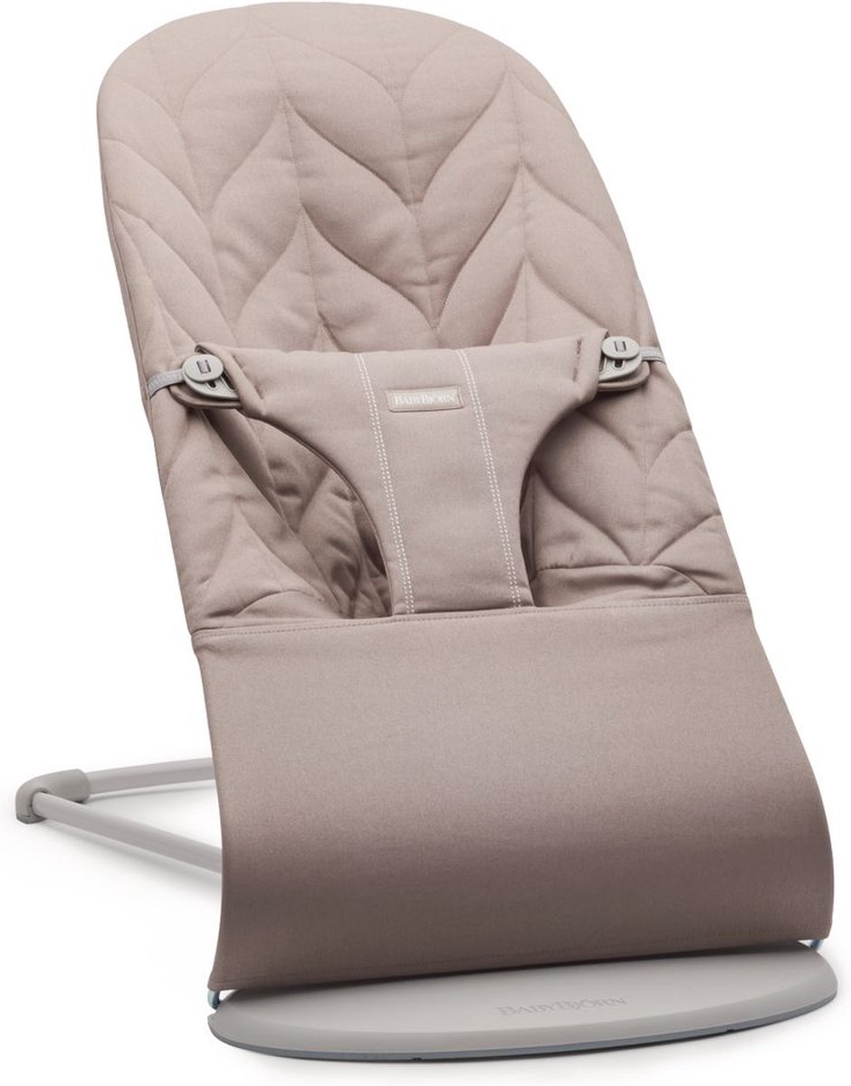 Goedkoopste BabyBjörn Wipstoel Bliss - Geweven kroonblad quilt - Zandgrijs - Ergonomisch - Verstelbaar - Inklapbaar