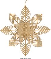 Balivie - Kerstster - Kerstdecoratie - Hanger ster bamboe - 28x28x5cm - Naturel