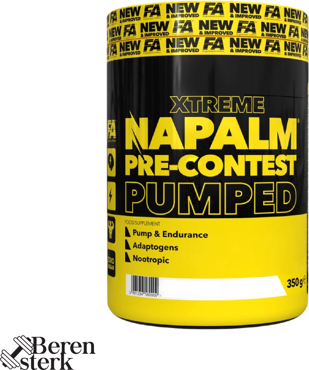 FA Xtreme Napalm - Pre-contest pumped - Pre workout - Muscle pump - Kers en Citroen - 350g - 40 porties