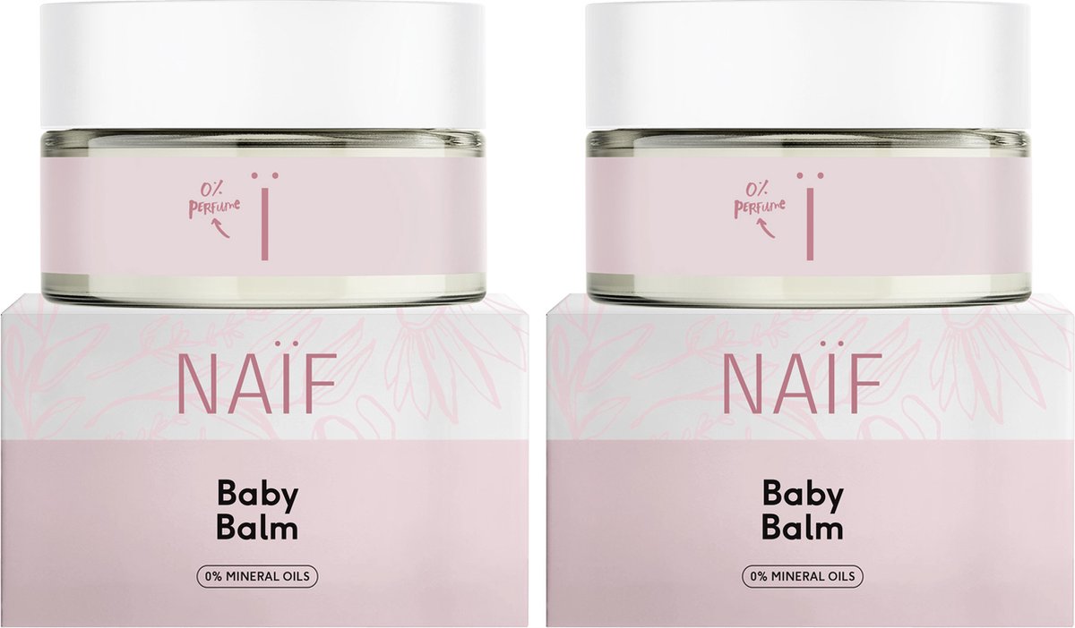 Goedkoopste Naïf - Baby Balm Voordeelset - Baby's & Kinderen - 0 Parfum - met Natuurlijke Ingrediënten - 2x75ml