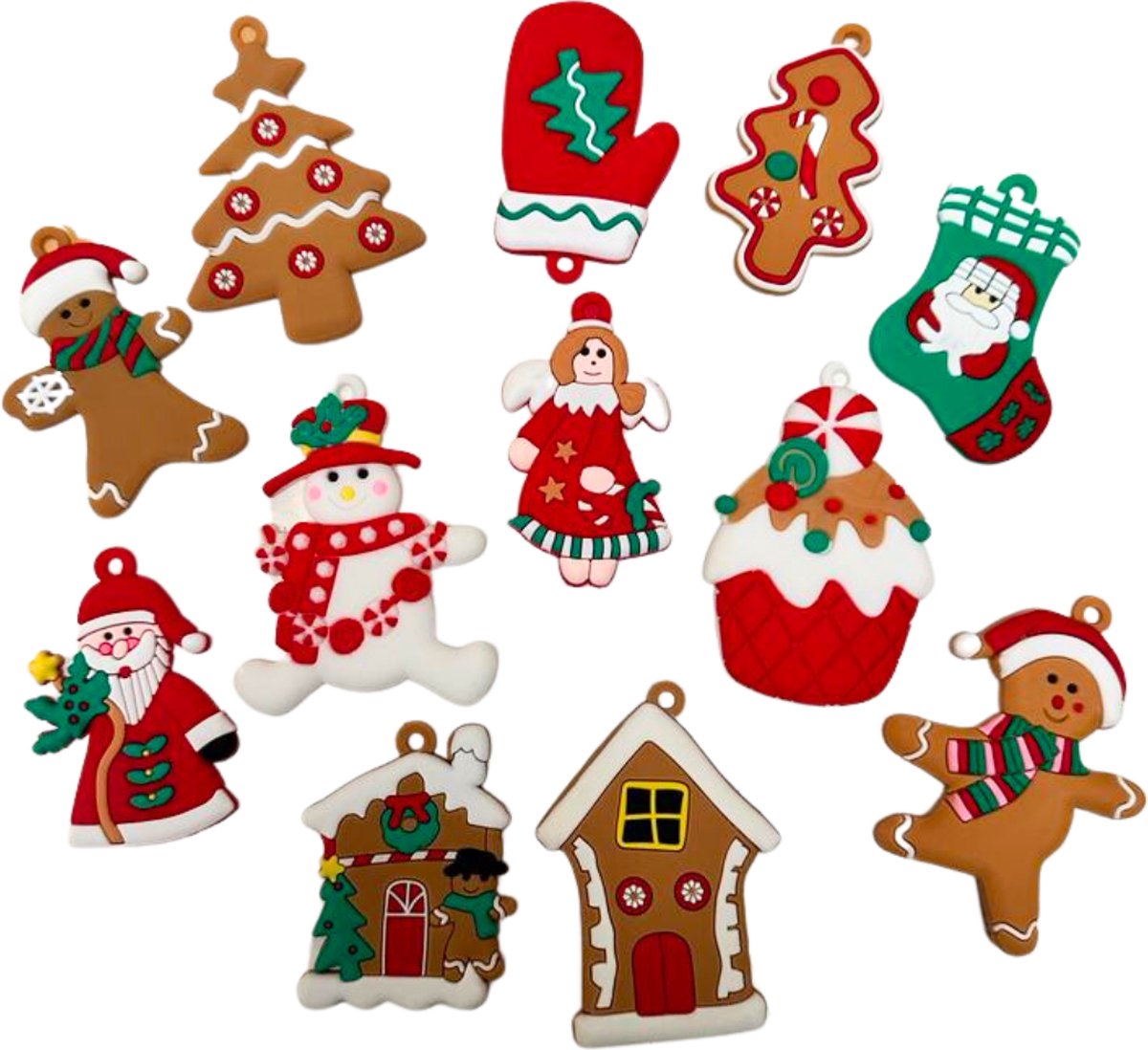 Kerst Peperkoekmannetje hanger 2 stuks - Kerst shop