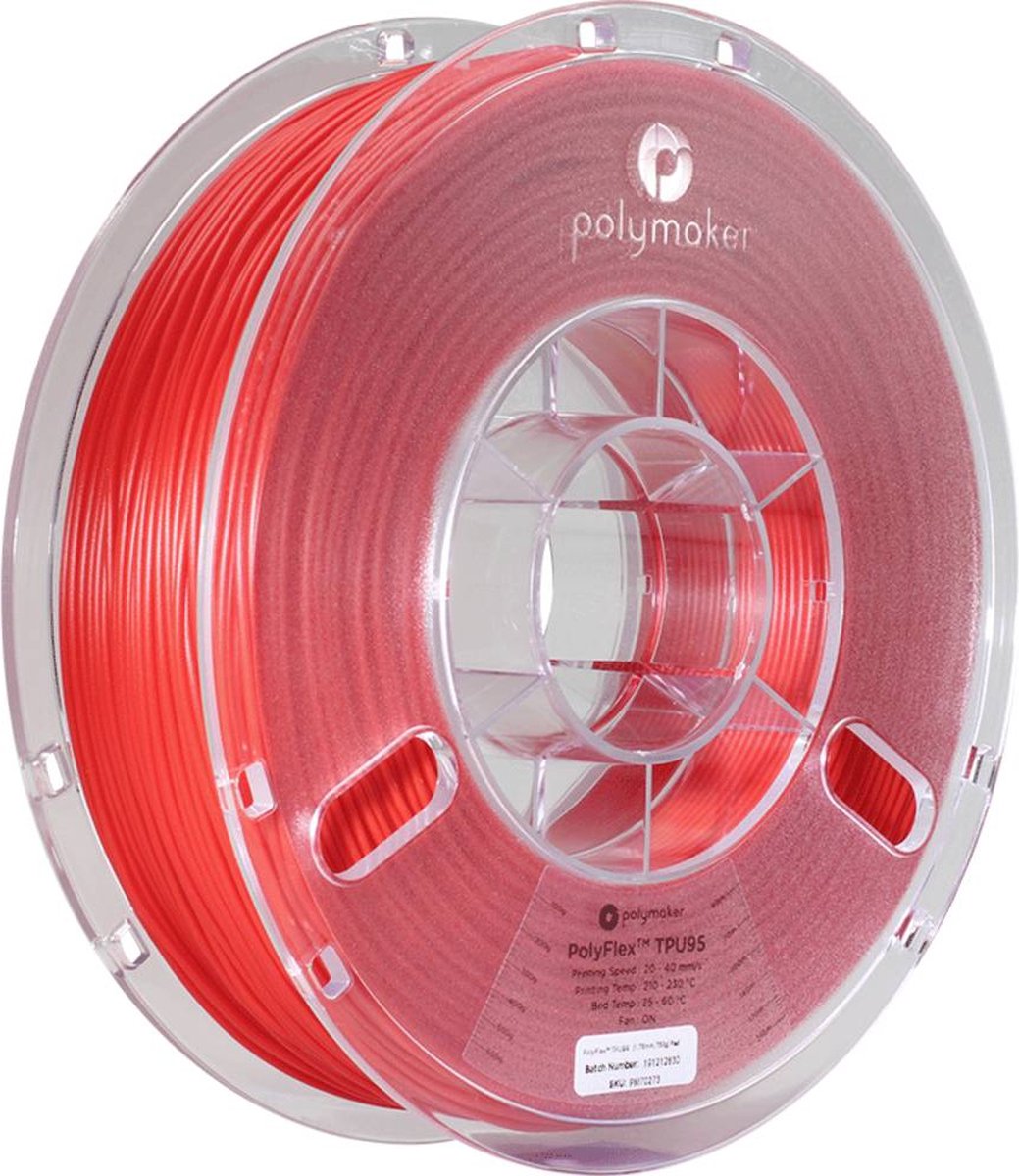 Polymaker PD01003 PolyFlex TPU-95A Filament TPU Flexibel 1.75 mm 750 g Rood 1 stuk(s)