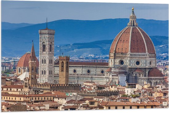 Vlag - Stad - Florence - Gebouw - 90x60 cm Foto op Polyester Vlag