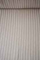 Geweven tencel beige strepen twill 1 meter - modestoffen voor naaien - stoffen