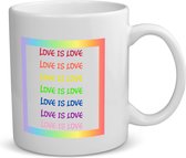 Akyol - lgbtq cadeau - koffiemok - theemok - Lgbt - queer - mok met opdruk - lgbt - love is love - pride month - lgbtq vlag - gay pride - koffiemok met tekst - opdruk - leuke pride spullen - verjaardag - cadeau - gift - 350 ML inhoud