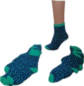 Sokken - Unisex - Set 10 stuks - Maat 36-40 - Kleur Blauw/Groen - Cadeau - Kerst - Moederdag - Vaderdag