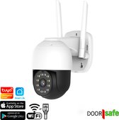 Doorsafe 3124 - Beveiligingscamera, WiFi & Netwekkabel, draaibaar, voor buiten, via Smart Life app van Tuya