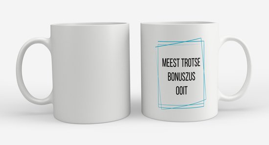 Akyol - tasse à café la plus fière sœur bonus de tous les temps - tasse à thé - sœur - sœur bonus fière - cadeau d'anniversaire - anniversaire - cadeau - cadeau pour sœur - articles sœur - cadeau - cadeau - cadeau - contenu 350 ML