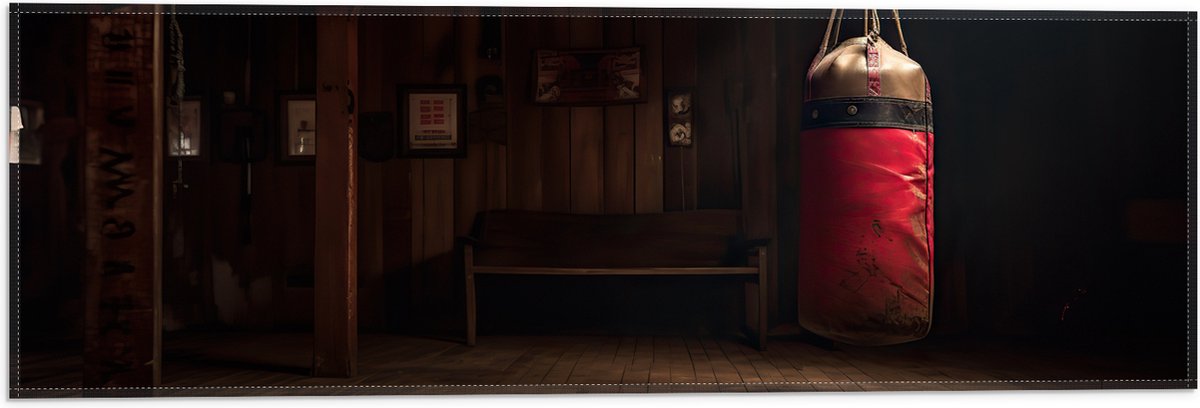 Vlag - Kamer - Bokszak - Palen - Sporten - Hout - 60x20 cm Foto op Polyester Vlag